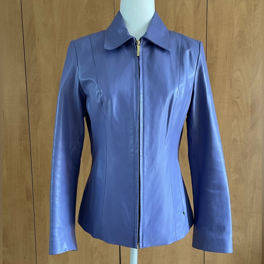 Lavender Colored Leather Jacket Sz. S